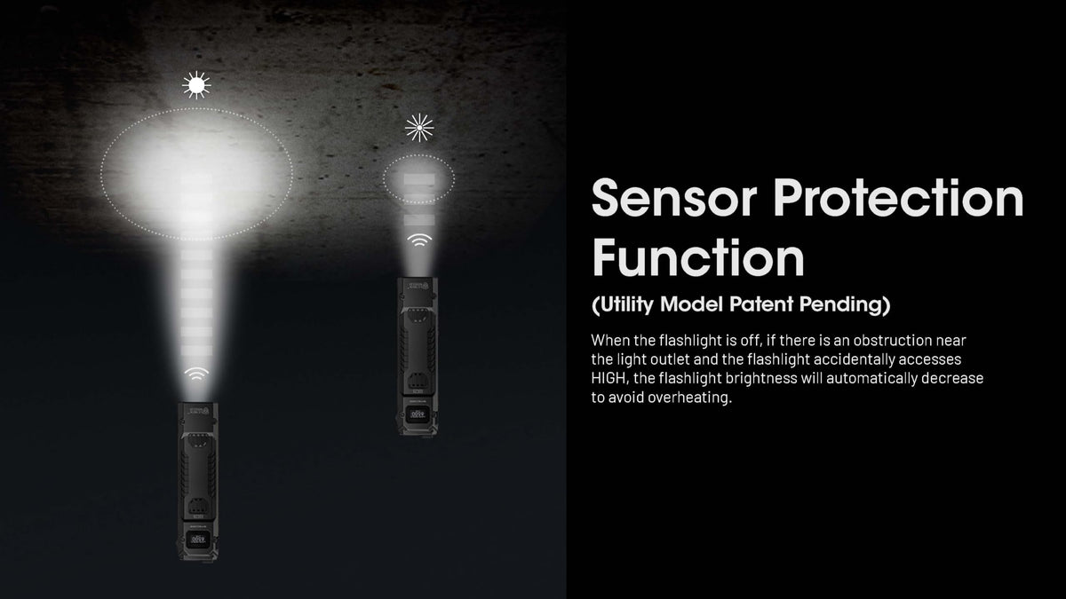 Nitecore EDC29 digital display shows outputs and status clearly.