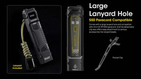 Nitecore EDC29 flat profile fits slim pockets and packs.