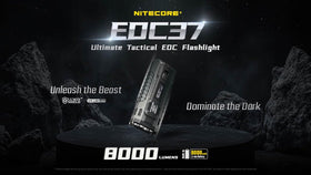 Nitecore EDC37 flat-shape side profile, slim design for easy stow.