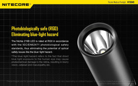 NITECORE MT06MD low 4-lumen mode minimizes glare during exams