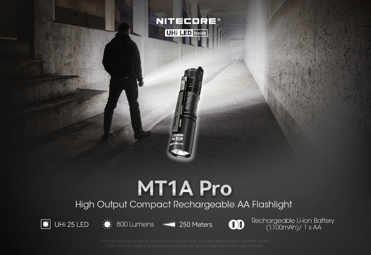 Nitecore MT1A Pro compact body design fits easily in hand or pocket