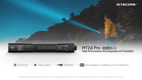 Nitecore MT2A Pro USB-C rechargeable design enables easy charging.