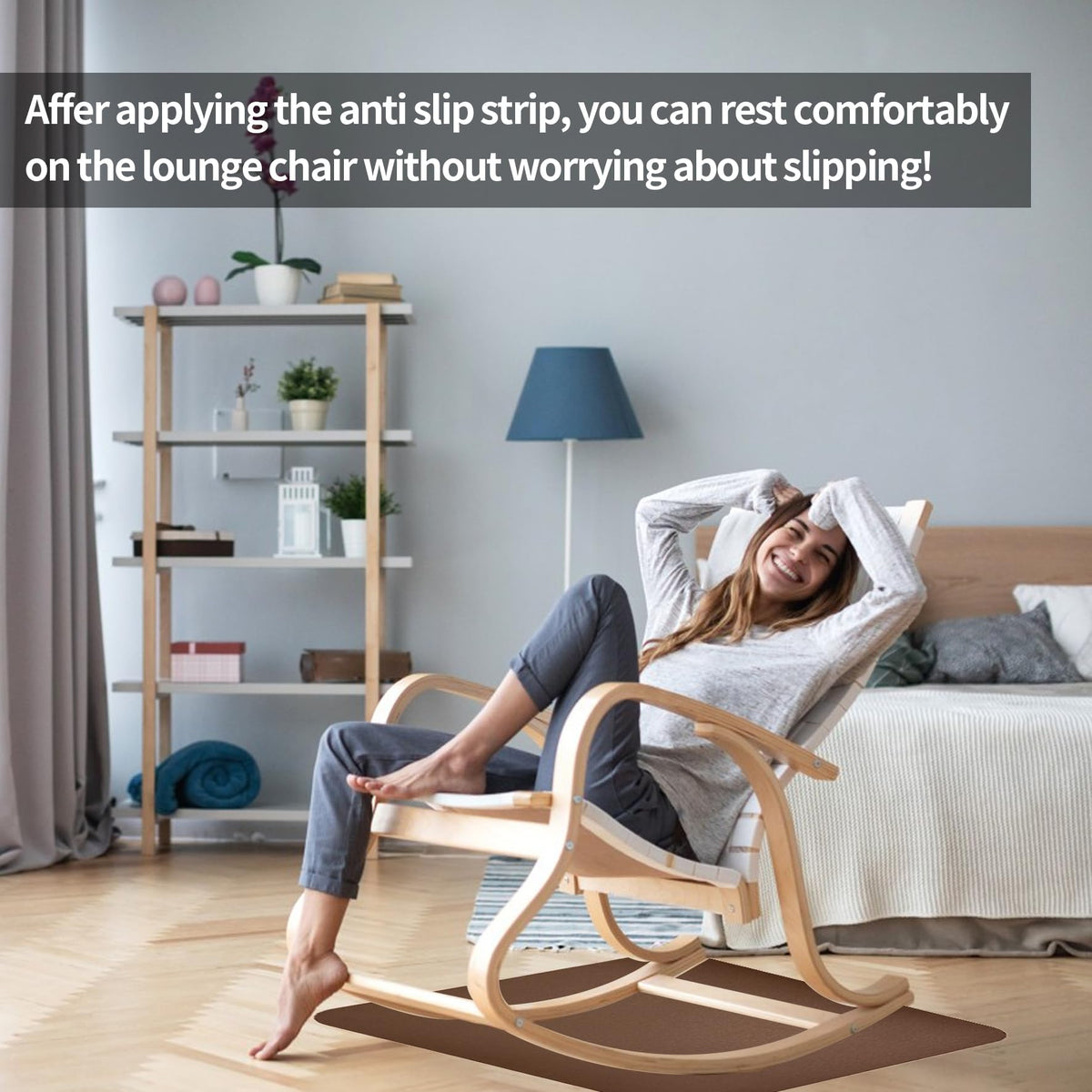 Niteguy thick rubber mat minimizes movement and noise on floors.
