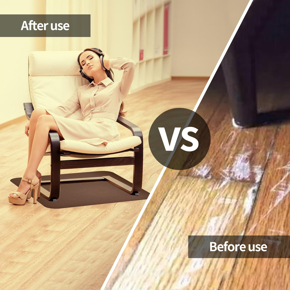 Niteguy easy-to-use recliner pad unfolds for immediate floor protection.