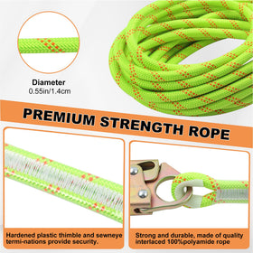 NIUSIDA roof safety gear with snap hooks for easy movement on elevated work.