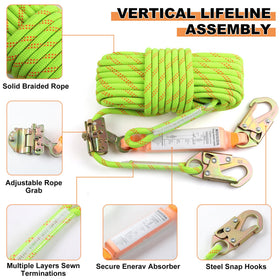 NIUSIDA rope grab hooks with double locking ensure secure attachment.
