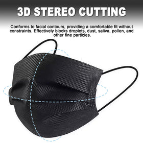 Close-up of NIWOPO 3-ply mask showing breathable fabric for all-day wear