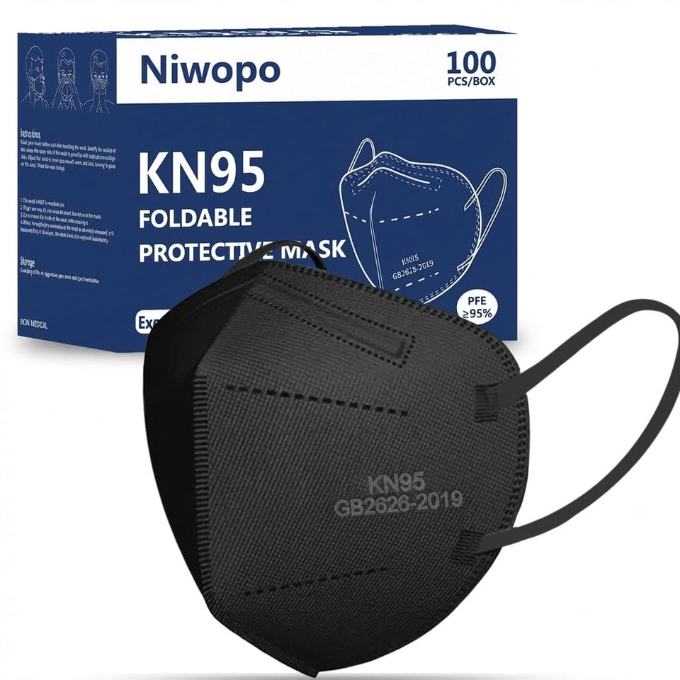 NIWOPO KN95 mask with individually wrapped packaging for daily protection.
