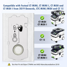 NIXOOT 204308 CT Mini I bag fits CT Mini I and maintains suction