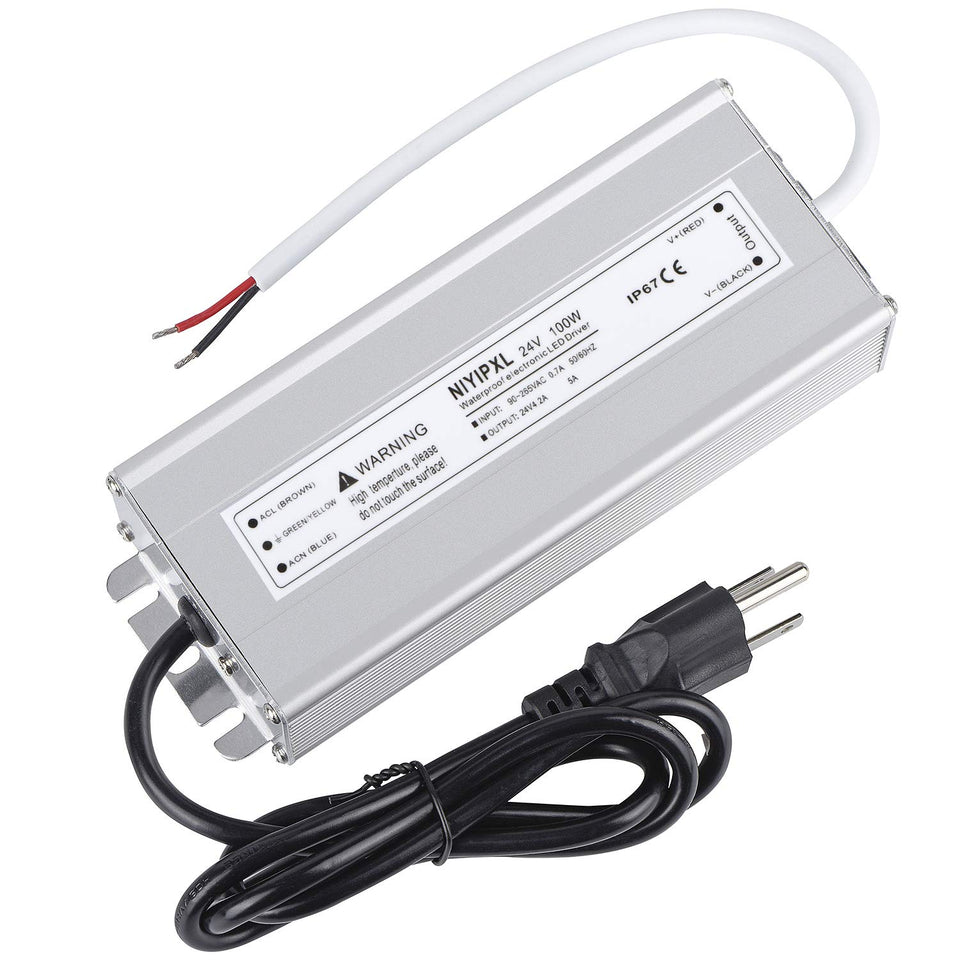NIYIPXL LED Driver 100W IP67 outdoors, rugged waterproof power supply