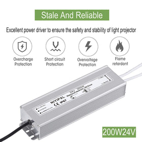 NIYIPXL LED Driver 24V DC connection for stable LED power delivery