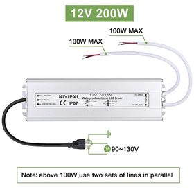 NIYIPXL LED Driver with 3-prong plug and 3.3ft cable for easy setup