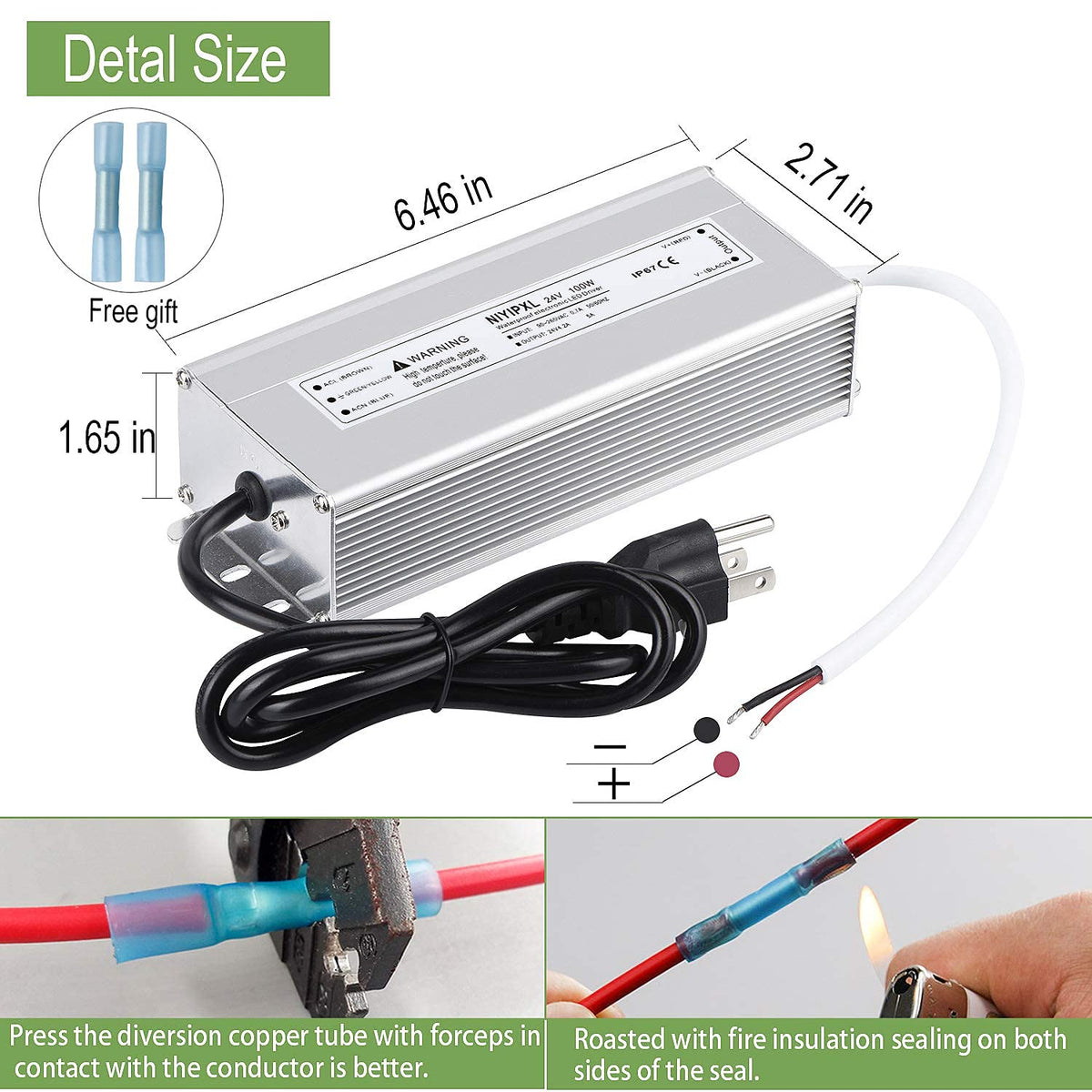 NIYIPXL LED driver not dimmable but works with RGB dimmers