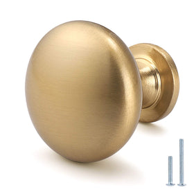 NIZADO aged brass knobs for durable, stylish cabinet upgrade on kitchen drawers.