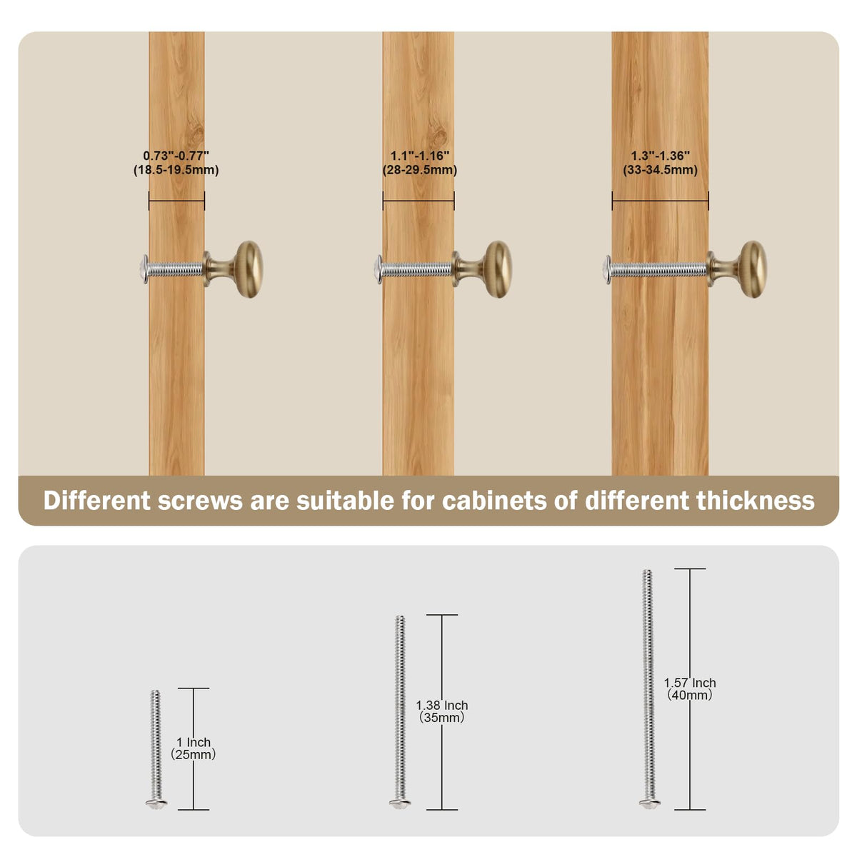 NIZADO aged-brass cabinet knobs packaged to prevent scratches during shipping.
