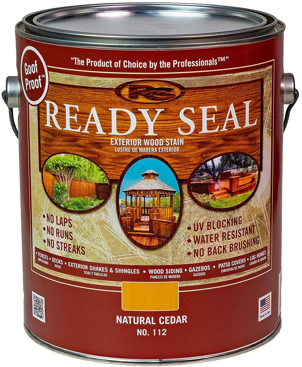 NK Norkan Ready Seal on deck during application, highlighting deep penetration and natural wood grain.