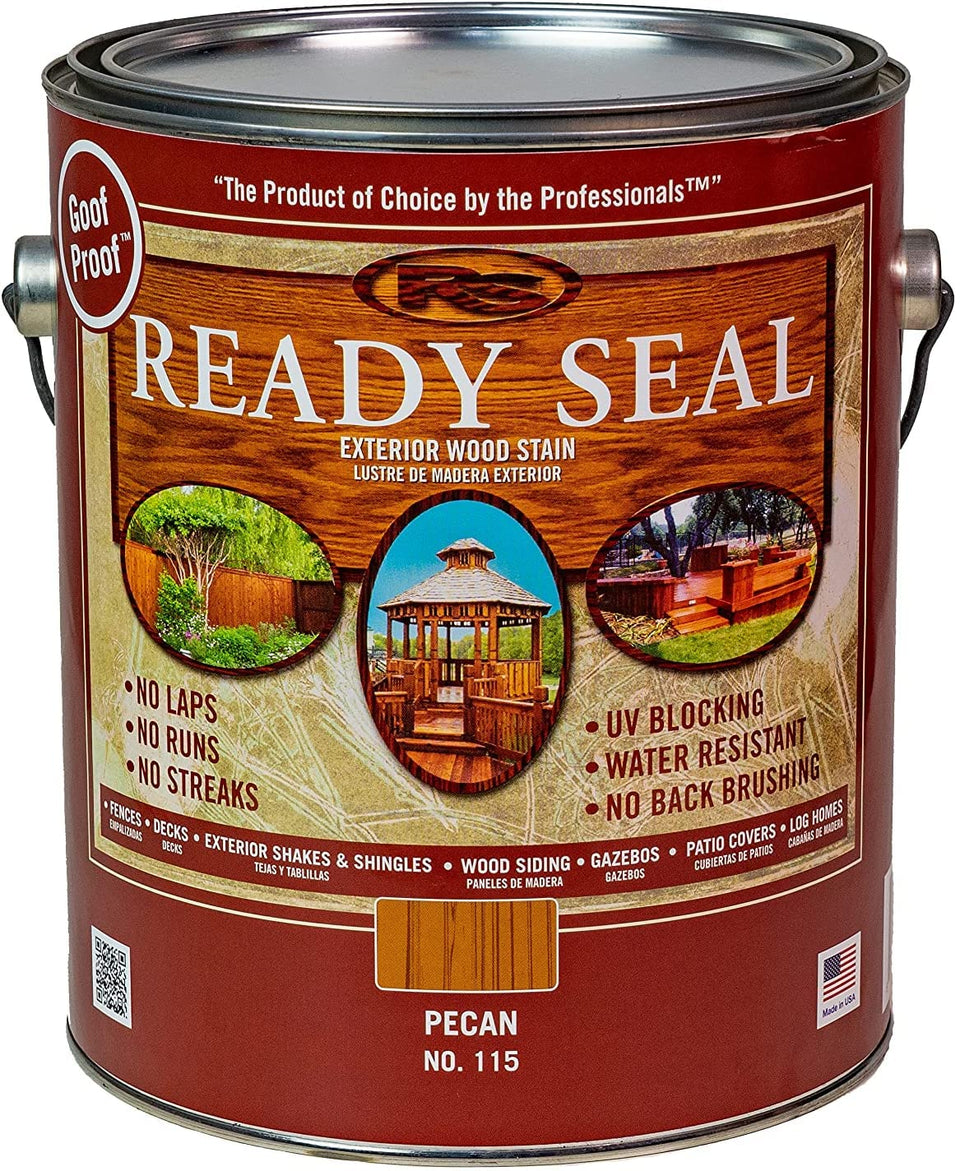 NK Norkan Ready Seal on deck wood highlighting natural grain with UV protection.