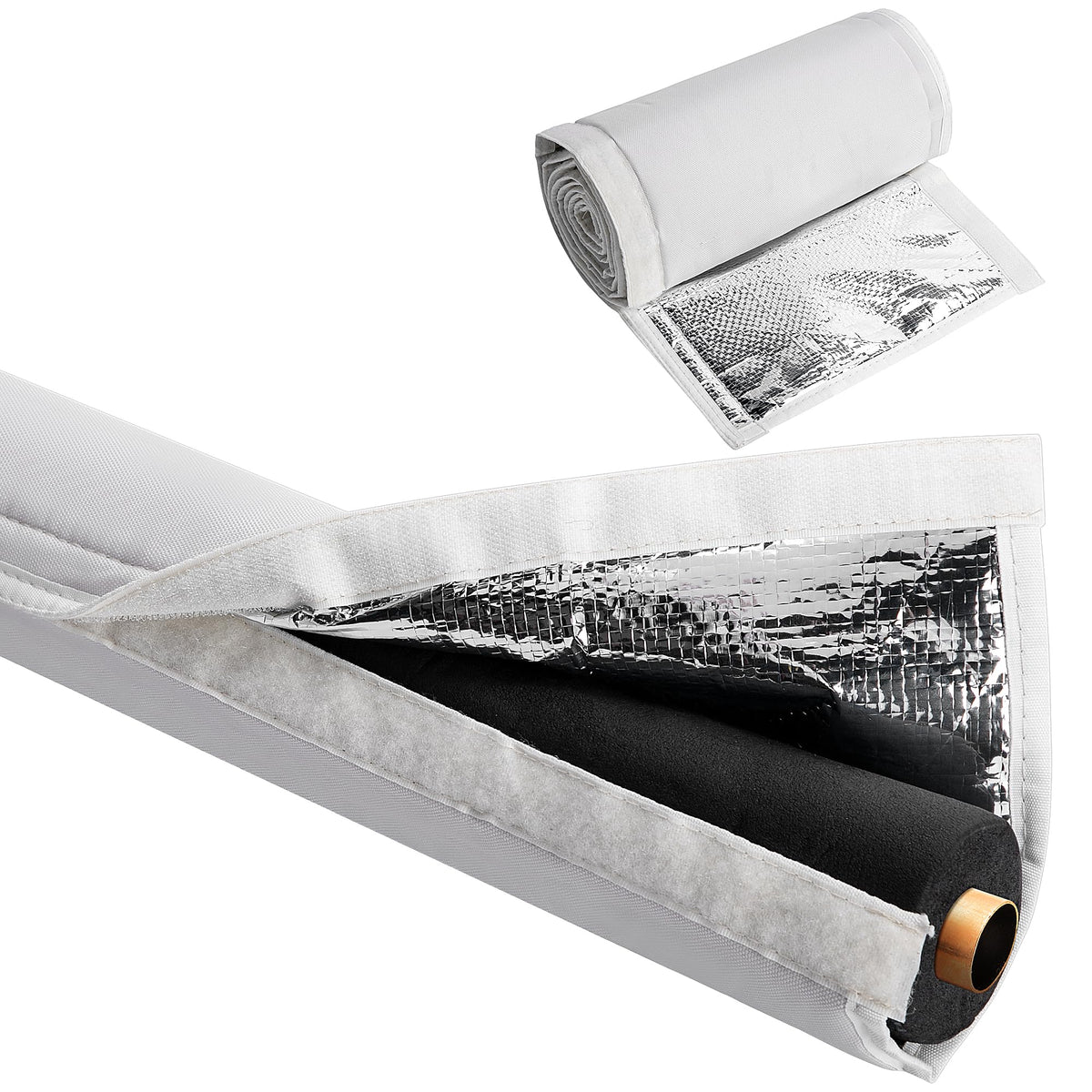 Nkiy Quen 3-layer copper pipe insulation cover protects outdoor pipes from sun and cold