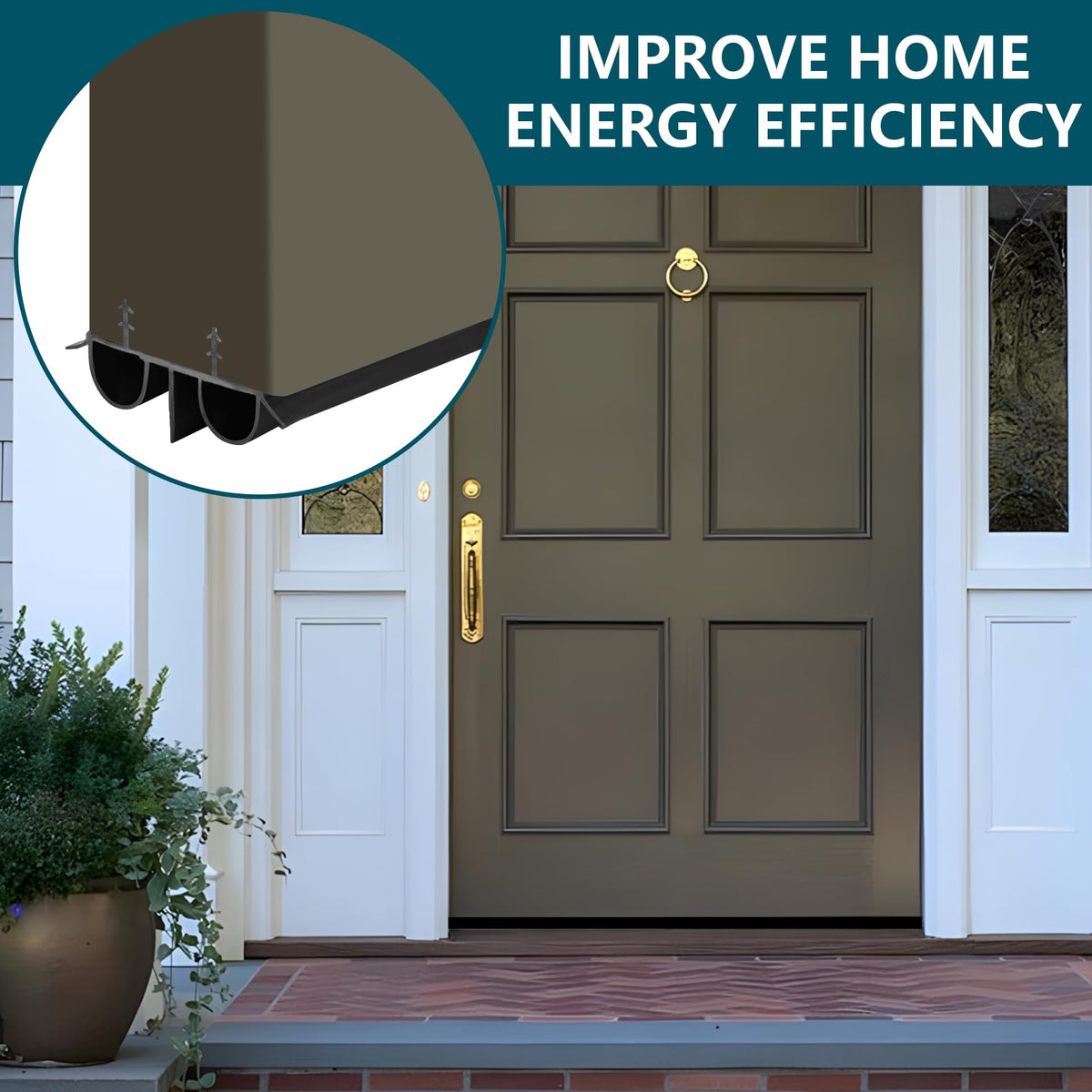 Durable vinyl door seal blocks air, dust, and noise in daily use.