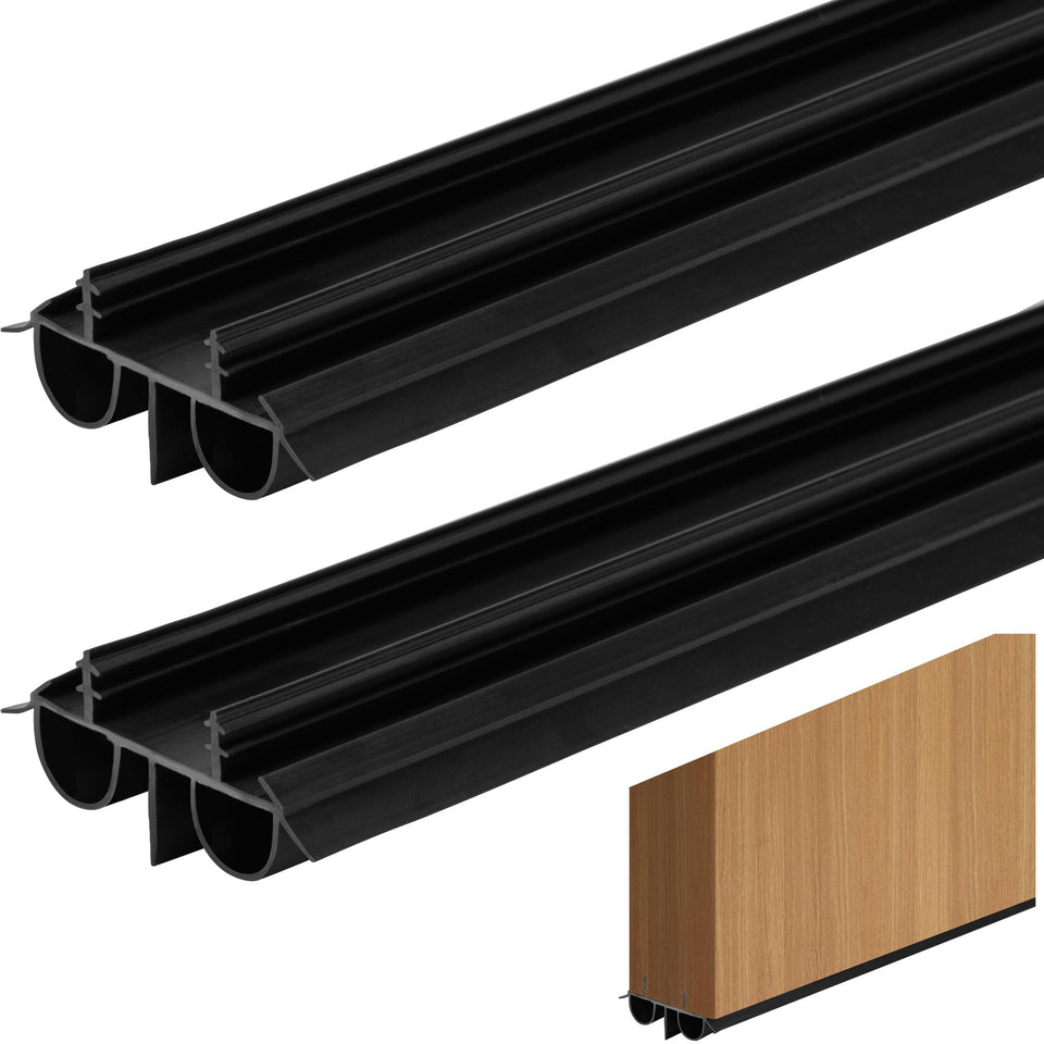 Nkiy Quen double bubble door sweep kit packaging shown for easy installation and sealing.