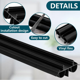 Kerf door sweep installation demonstrates a concealed, flush fit for smooth operation.
