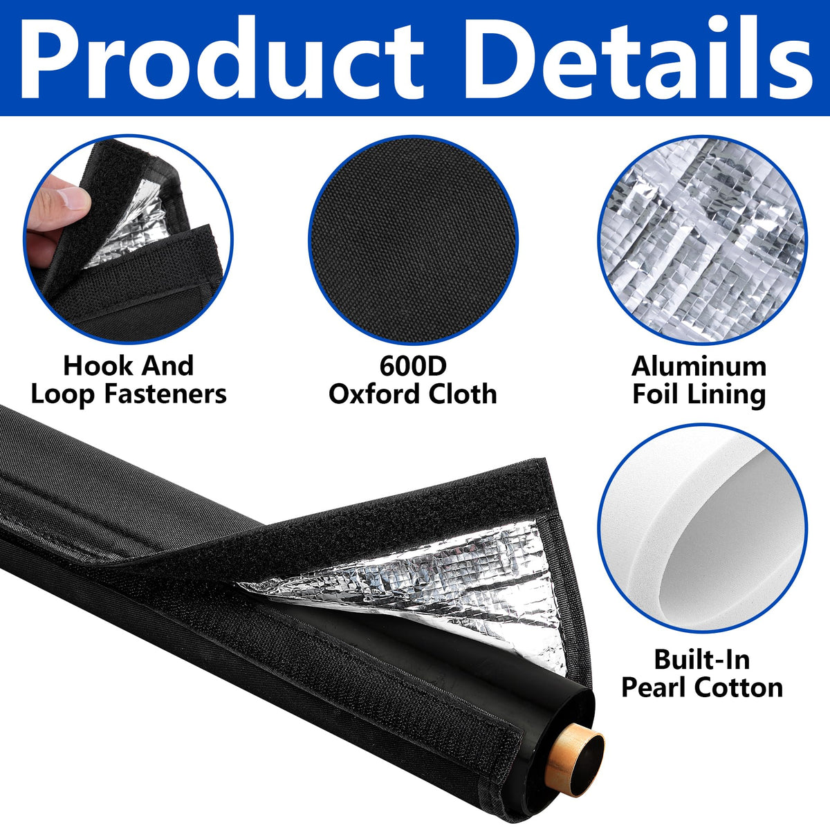 Durable outer 600D Oxford fabric on Nkiy Quen insulation sleeve