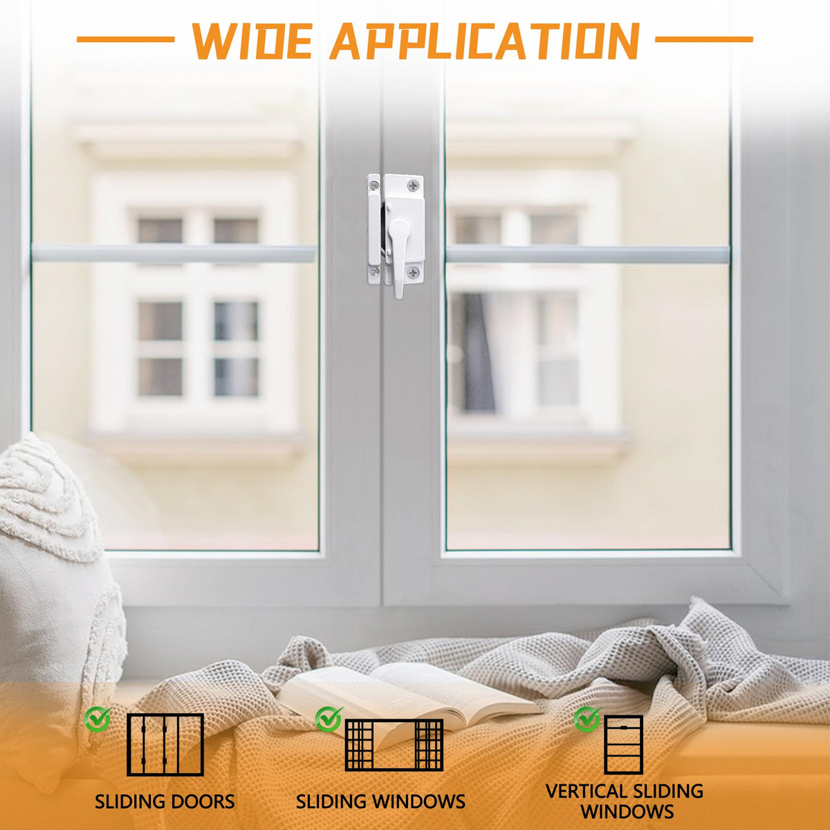 Nkiy Quen sash lock installed on a window for safety and usability