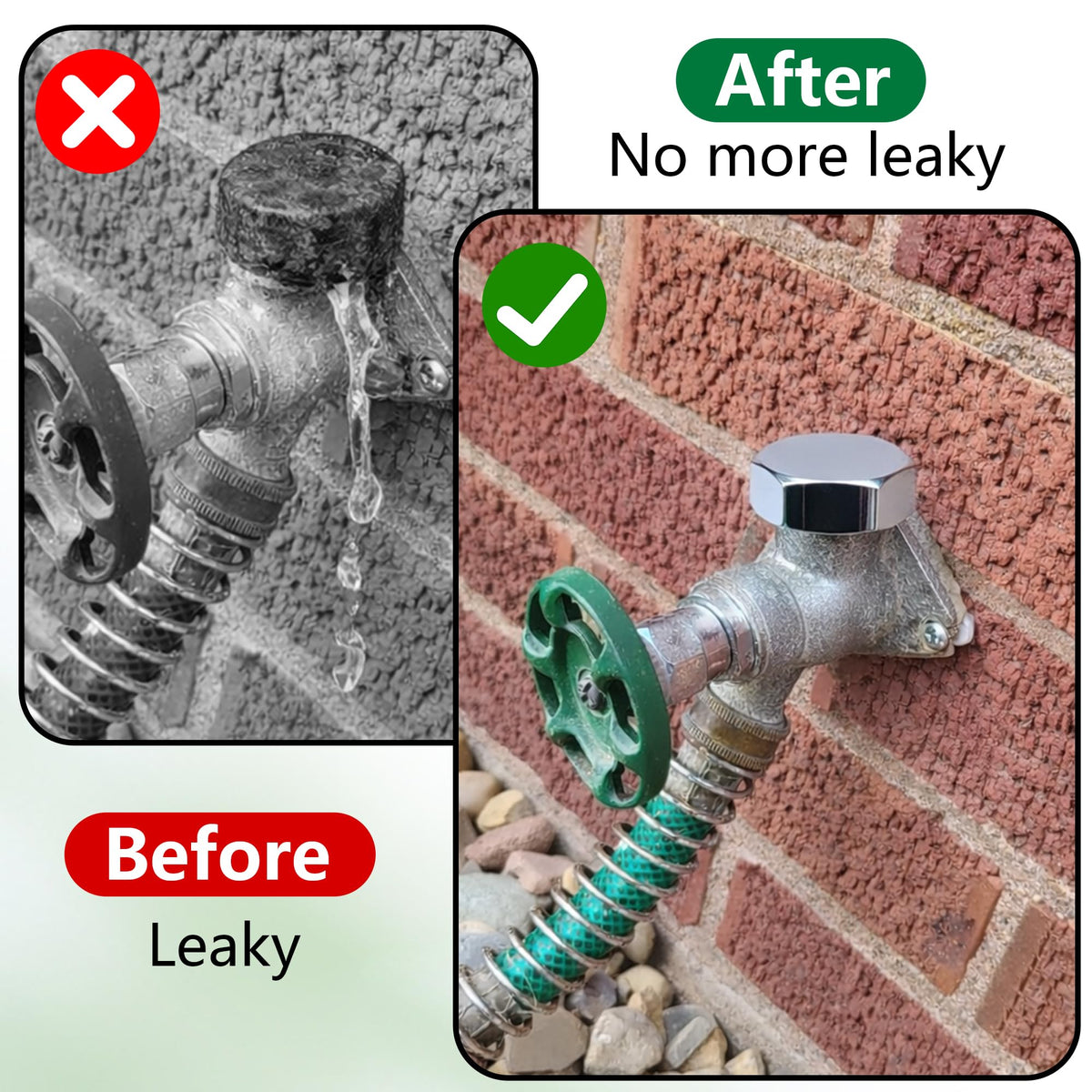 Nkiy Quen vacuum breaker installed on sillcock for anti-siphon protection
