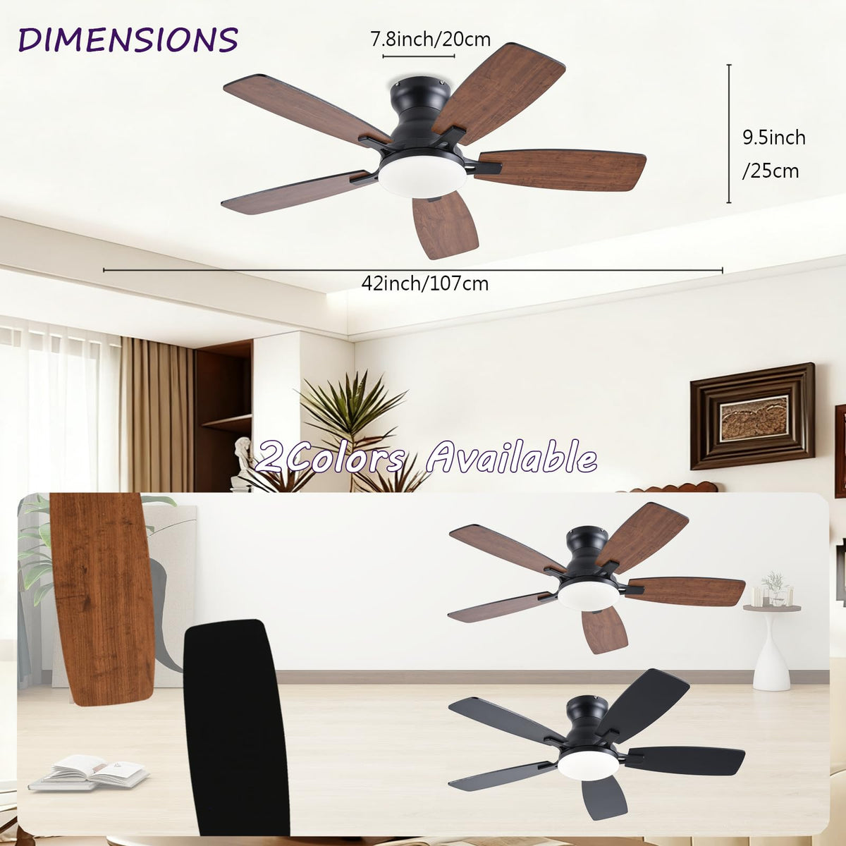 NKPU dual-color blade design offers versatile decor and season-long cooling.