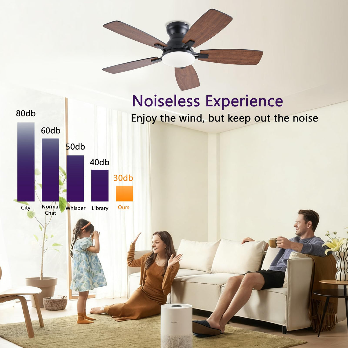 NKPU low-profile DC motor runs quietly for peaceful indoor environments.