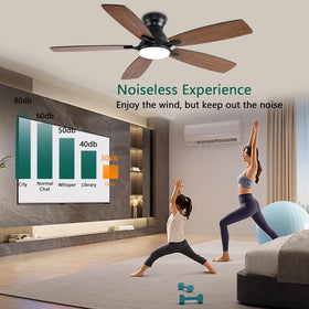 NKPU flush-mount ceiling fan installation guide with clear instructions