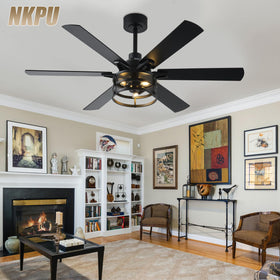 NKPU quiet DC motor ceiling fan delivers near-silent operation for bedrooms and living rooms.