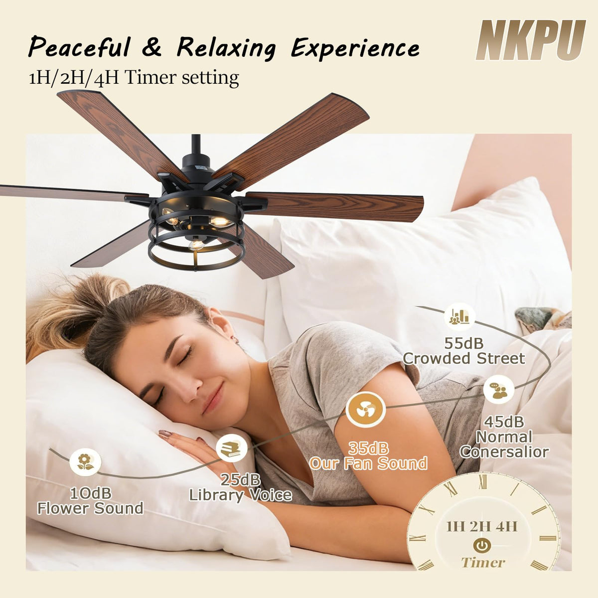 NKPU six-speed reversible motor supports multi-season comfort.