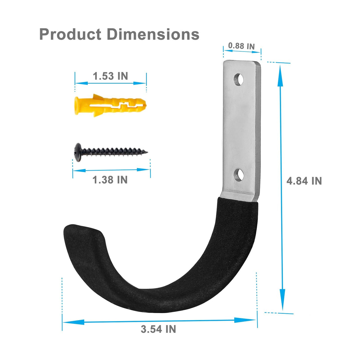 Nlmyt bicycle storage hook helps keep bikes off the floor