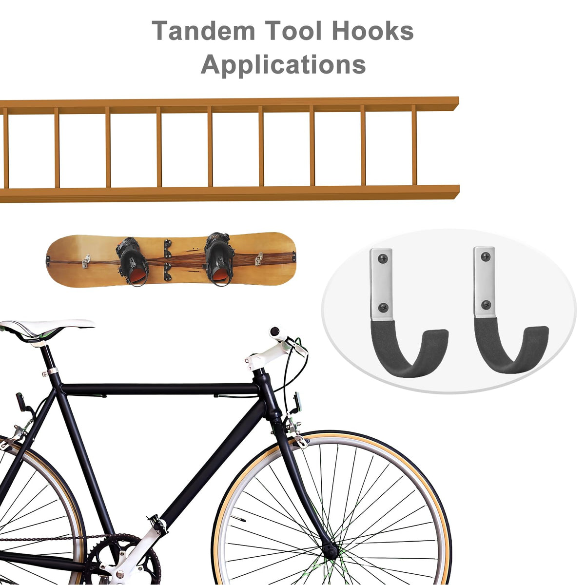 Nlmyt easy-install hooks fit drywall, wood, or concrete walls
