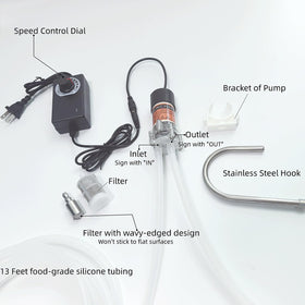 Nmifoan adjustable flow dial enables precise transfer control.