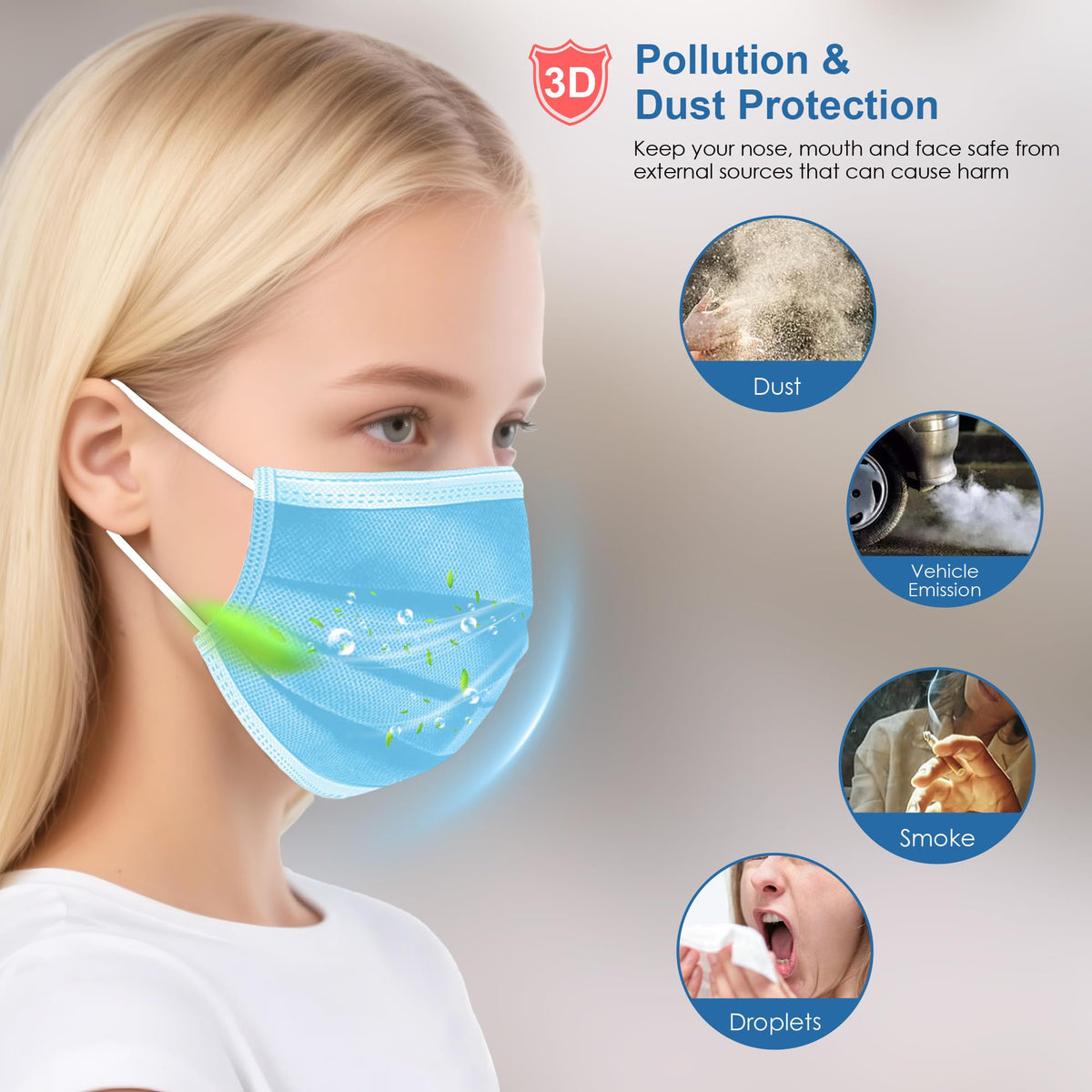 NNPCBT blue mask shown with office setup for daily tasks.