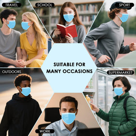 NNPCBT blue mask ideal for travel and outdoor activities.