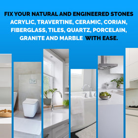 NNREPAIR granite chip repair before and after results