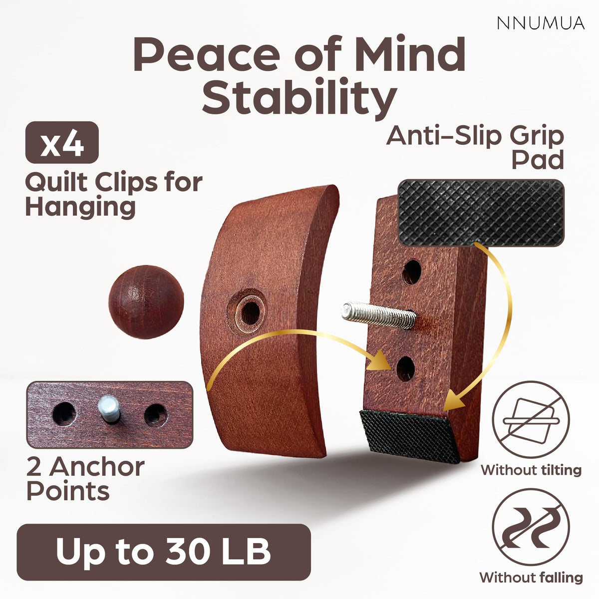 Hardware included for quick installation on drywall, brick, or plaster