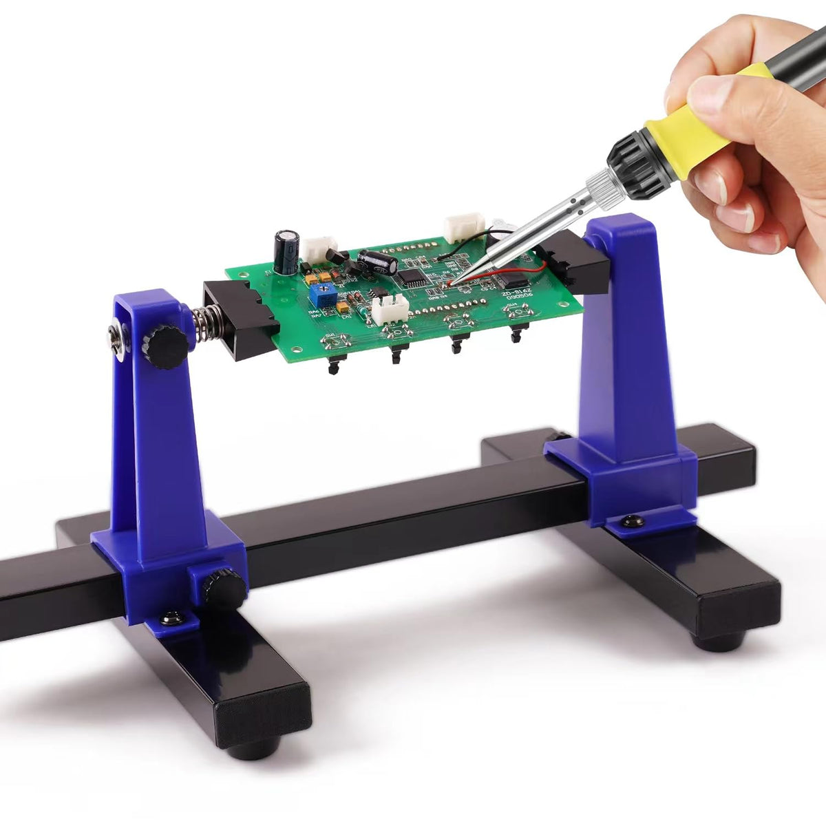 Noah PCB holder accommodates boards up to 20x14 cm for various projects