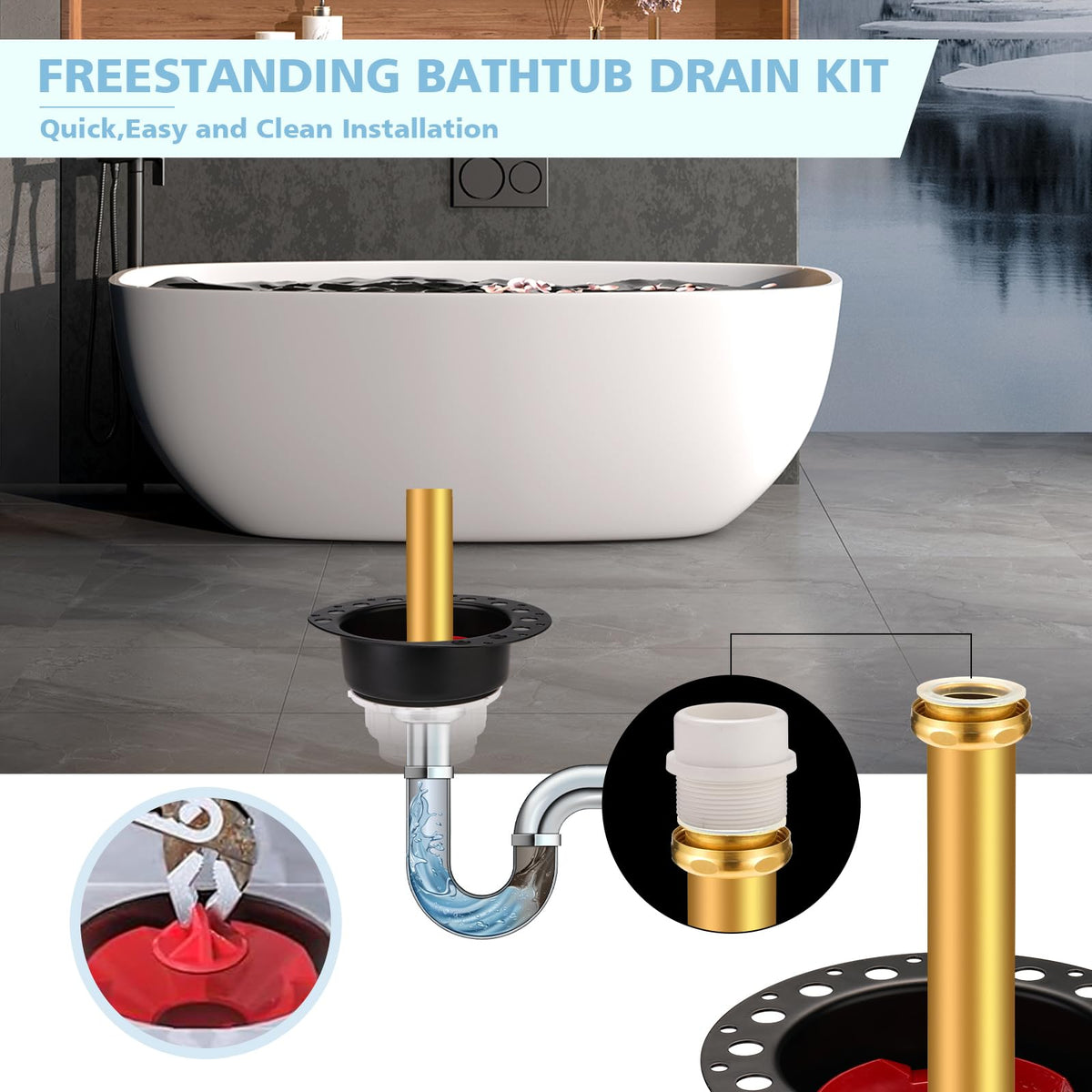 Noarixa drain rough-in kit installation process visual for confident setup