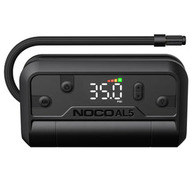 NOCO Air AL5 cordless inflator in hand for quick tire air