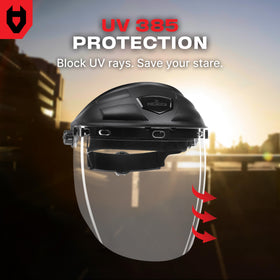 NoCry premium face shield UV protection—block exposure during outdoor work.