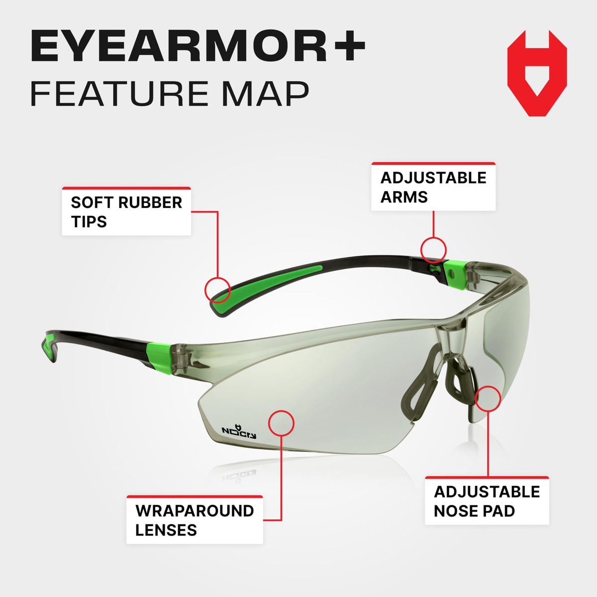 NoCry 5x fog-resistant coating keeps vision clear in varied environments.