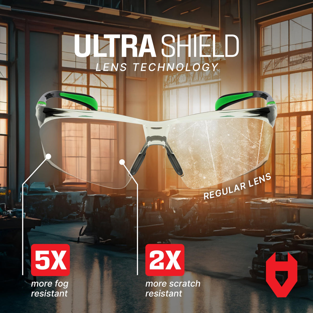 NoCry ANSI Z87.1 certified eyewear offers reliable protection against impact.