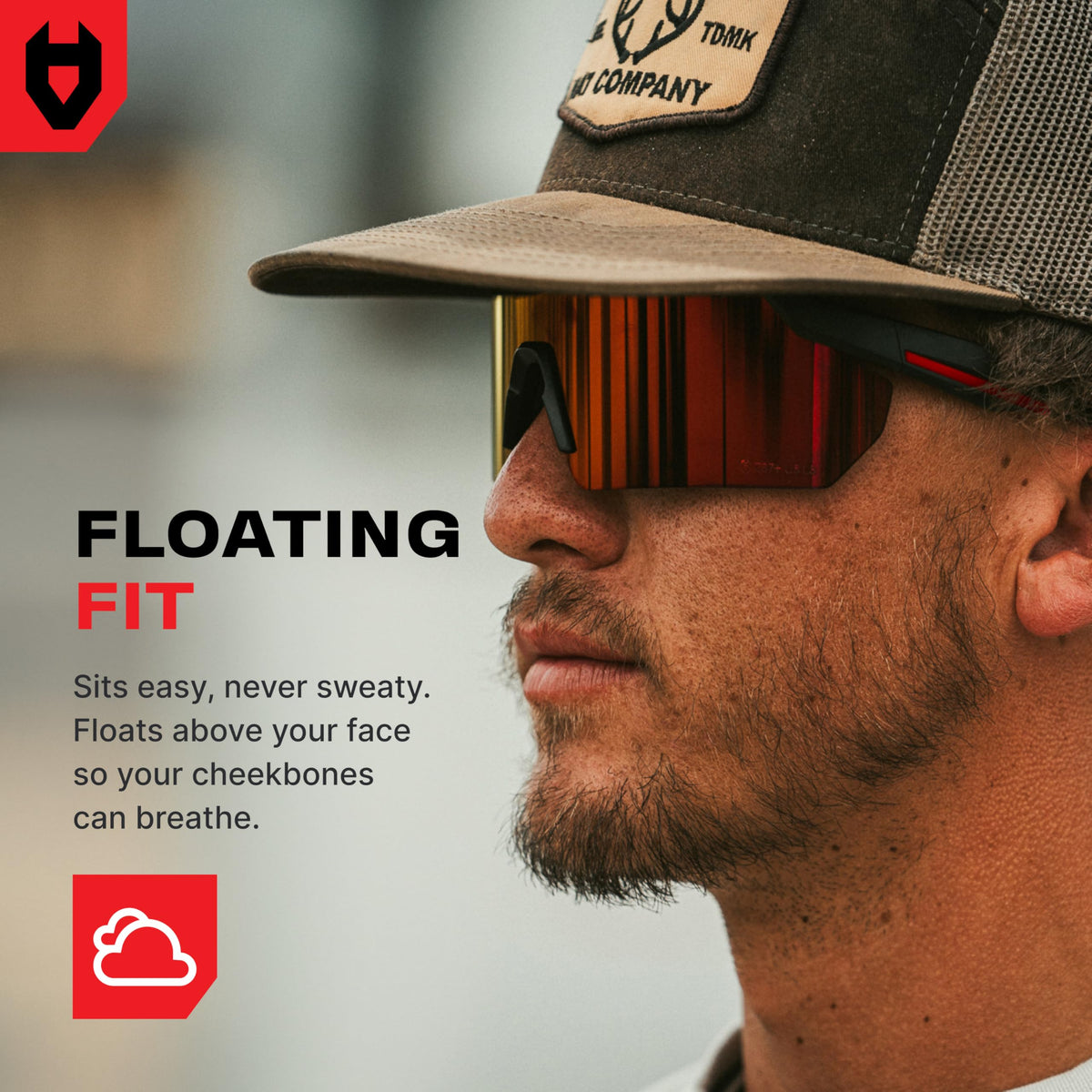 Durable polycarbonate frame from NoCry withstands bumps and accidental drops.