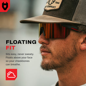 Durable polycarbonate frame from NoCry withstands bumps and accidental drops.