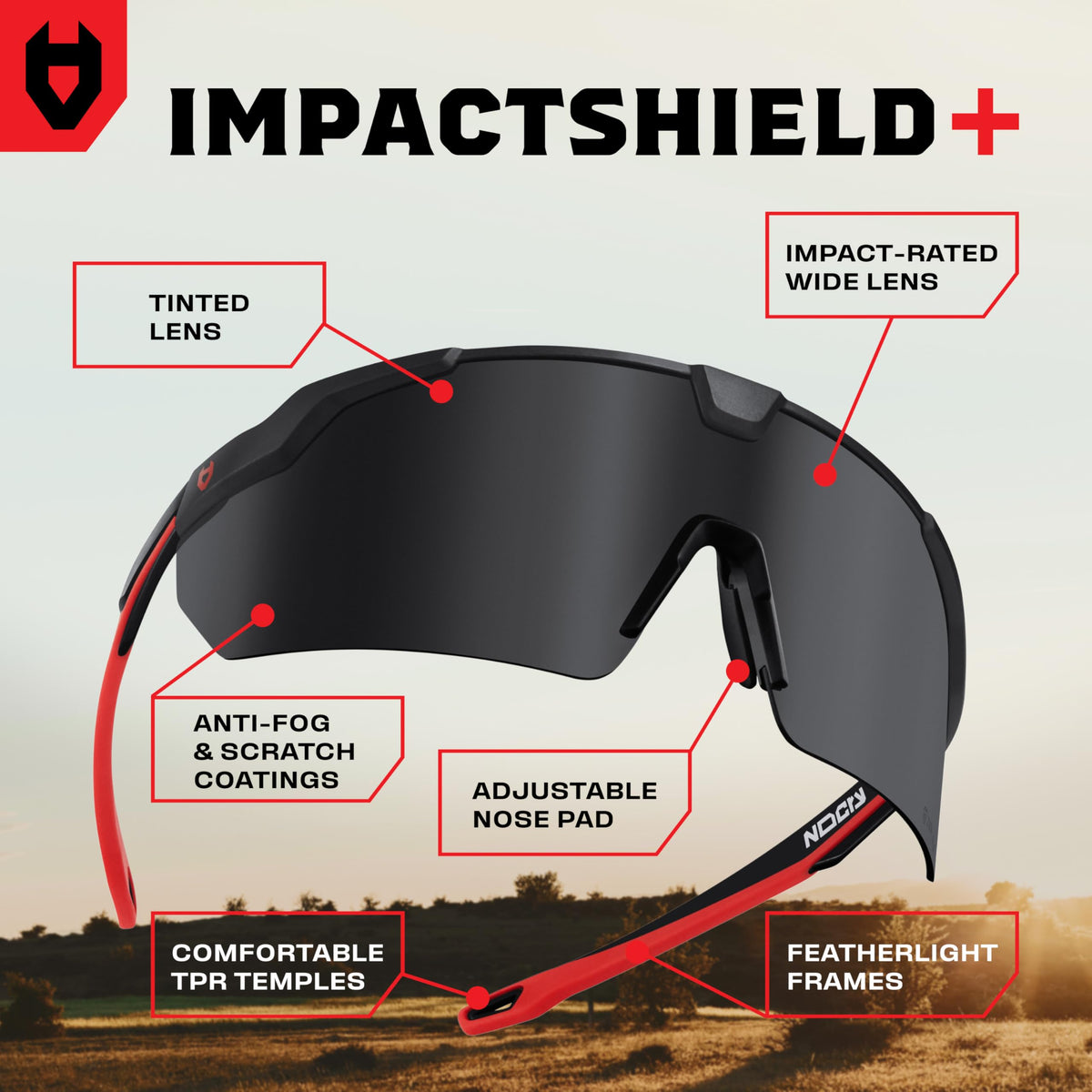 NoCry anti-fog coating on lenses delivers fog-free visibility in varying conditions.
