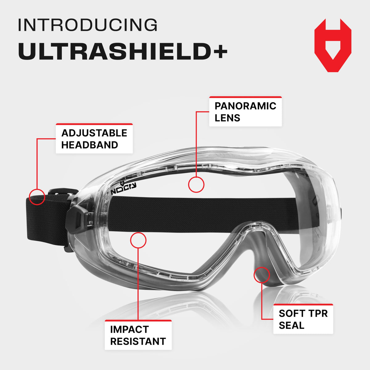NoCry goggles with indirect vents for reduced fog and steady airflow during work.